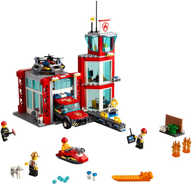 LEGO Set-Fire Station-Town / City / Fire-60215-1-Creative Brick Builders
